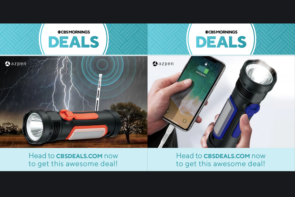 CBS DEALS HAPPENING WITH AZPEN FLASHLIGHTS. LIMITED TIME.