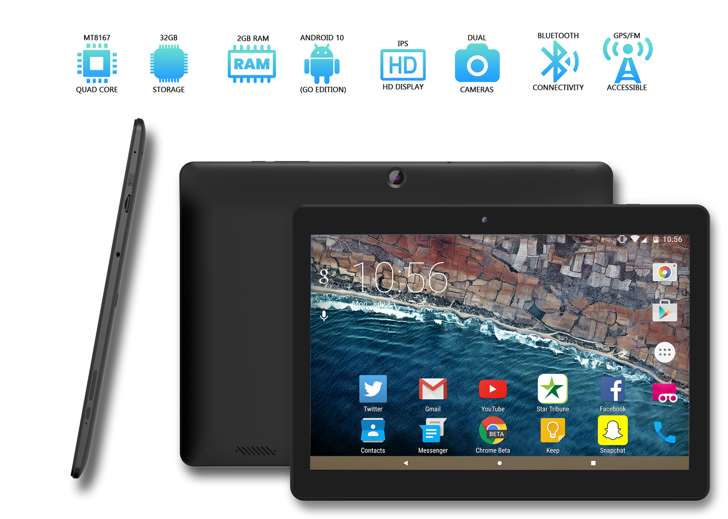 A1080G - 10.1" Android 11 Tablet + Keyboard Case