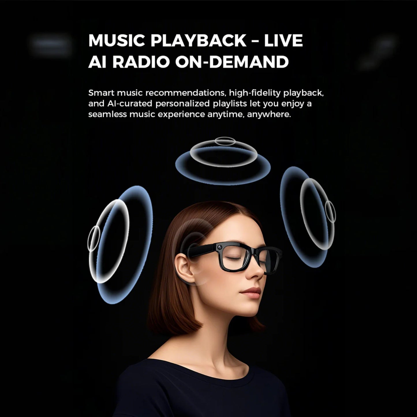 VUEX: AI Smart Glasses with HD Camera, Hands-Free Calls, Translation, Music, Assistant and More
