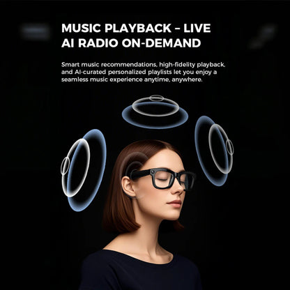 VUEX: AI Smart Glasses with HD Camera, Hands-Free Calls, Translation, Music, Assistant and More