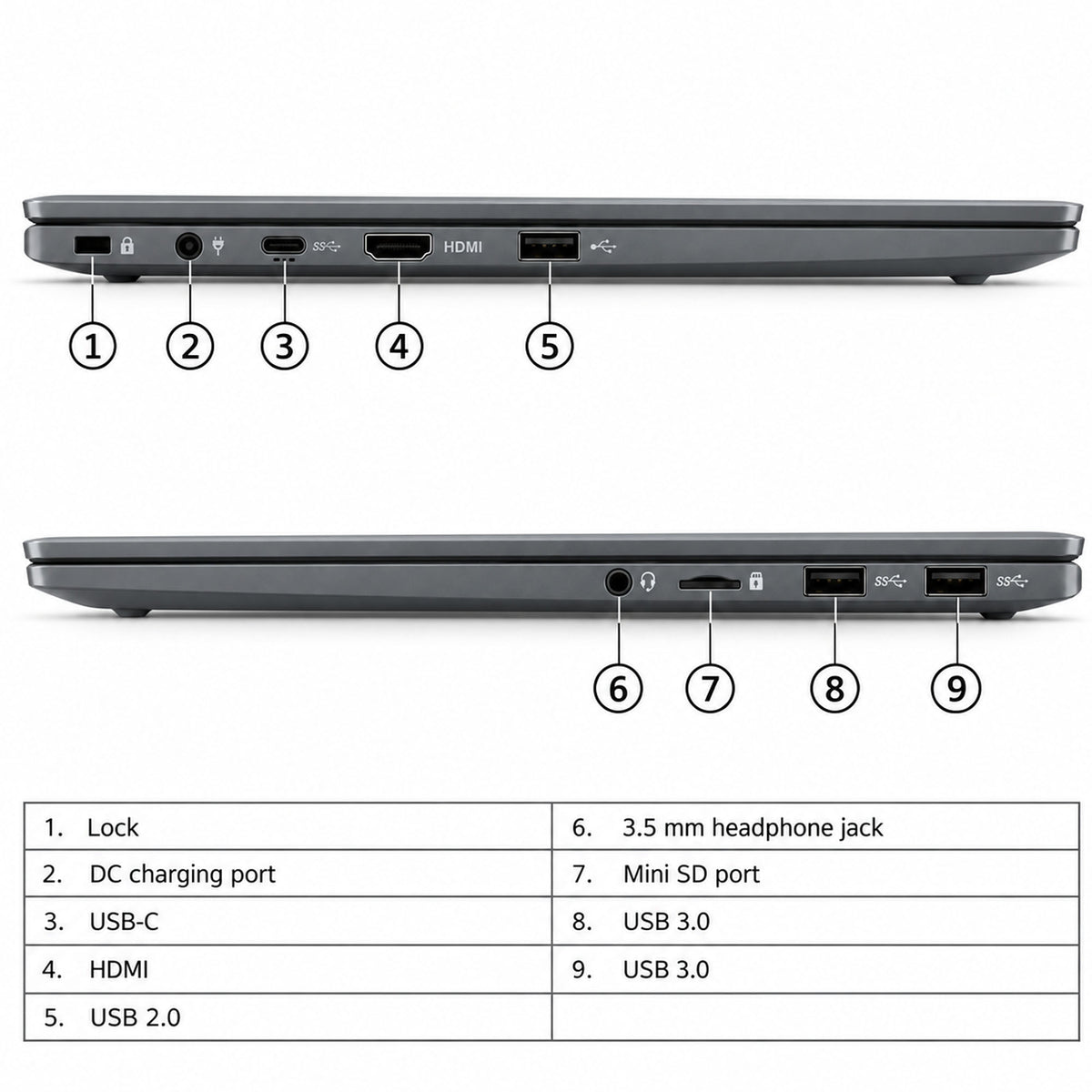 Azpen 14" Professional Windows 11 Laptop, X1455 Model