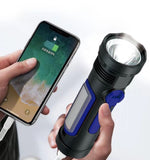 8 in 1 Flashlight with Weather Radio & SOS Alarm